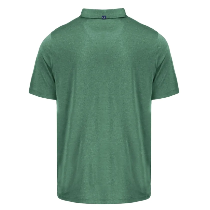 Polos^New York Jets Men's Cutter & Buck Hunter Green Helmet Coastline Epic Comfort Eco Recycled Polo
