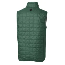 Jackets^New York Jets Men's Cutter & Buck Hunter Green Primary Logo Rainier PrimaLoft Eco Insulated Full-Zip Puffer Vest