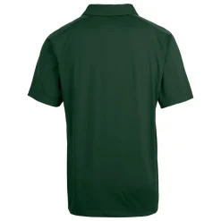 Polos|Big & Tall^New York Jets Men's Cutter & Buck Hunter Green Primary Logo Big & Tall Prospect Eco Textured Stretch Recycled Polo