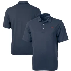 Big & Tall^New York Jets Men's Cutter & Buck Navy Americana Big & Tall DryTec Virtue Eco Pique Recycled Polo