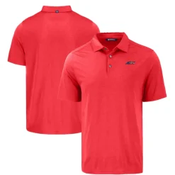 Polos^New York Jets Men's Cutter & Buck Red Americana Coastline Epic Comfort Eco Recycled Polo