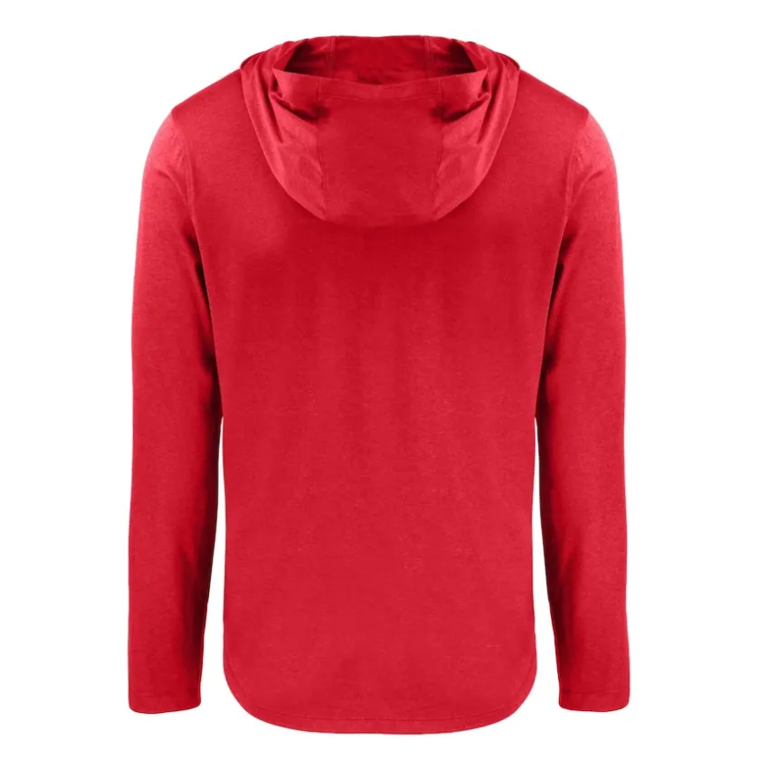 Sweaters & Dress Shirts^New York Jets Men's Cutter & Buck Red Americana Coastline Epic Comfort Eco Recycled Long Sleeve Hoodie T-Shirt
