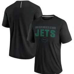 T-Shirts|Men^New York Jets Men's Fanatics Black Defender Blackout T-Shirt