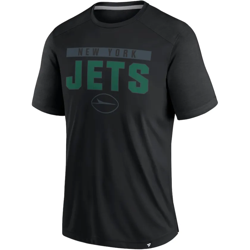 T-Shirts|Men^New York Jets Men's Fanatics Black Defender Blackout T-Shirt