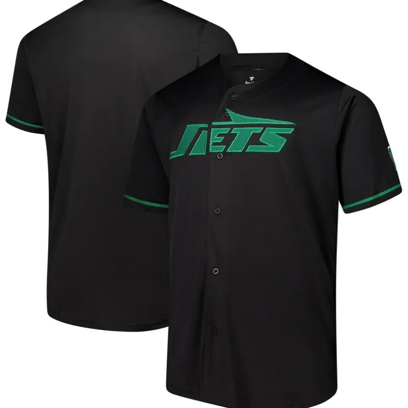 Sweaters & Dress Shirts|Big & Tall^New York Jets Men's Fanatics Black Pop Full-Button Jersey