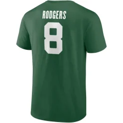 T-Shirts|Men^New York Jets Men's Fanatics Aaron Rodgers Green Player Icon Name & Number T-Shirt
