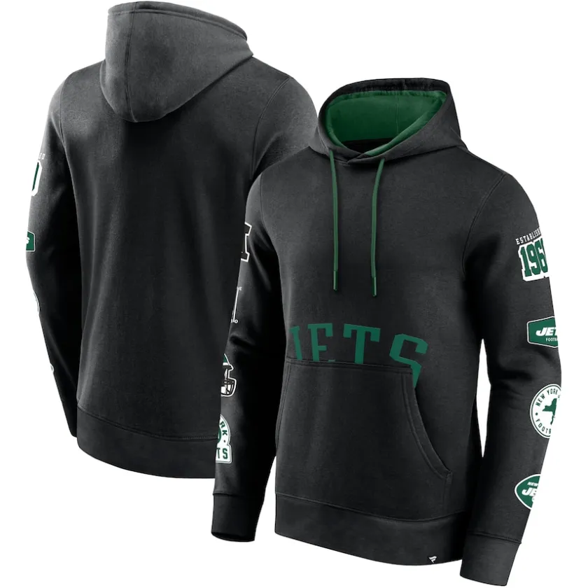 Sweatshirts & Fleece|Men^New York Jets Men's Fanatics Black Wild Winner Pullover Hoodie
