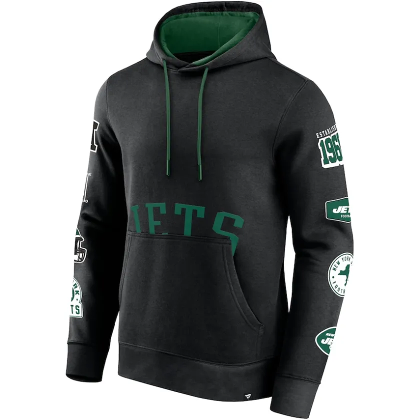 Sweatshirts & Fleece|Men^New York Jets Men's Fanatics Black Wild Winner Pullover Hoodie
