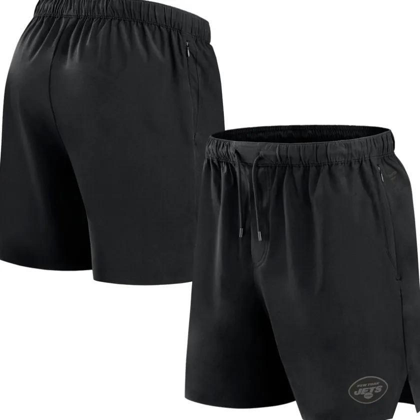 Shorts & Pants^New York Jets Men's Fanatics Black Front Office Woven Shorts