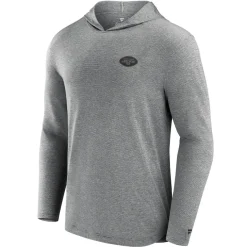 Long Sleeved^New York Jets Men's Fanatics Black Front Office Tech Lightweight Hoodie T-Shirt