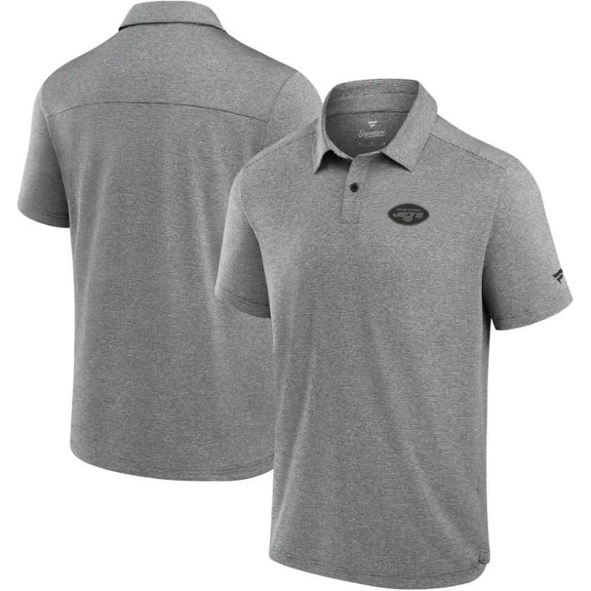 Polos^New York Jets Men's Fanatics Black Front Office Tech Polo Shirt