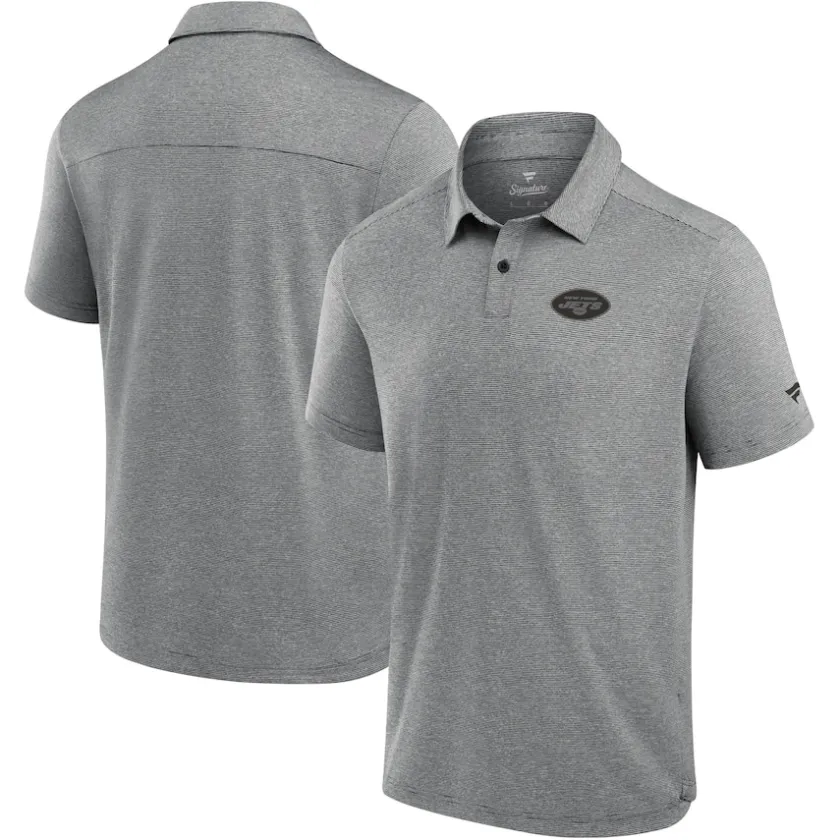 Polos^New York Jets Men's Fanatics Black Front Office Tech Polo Shirt