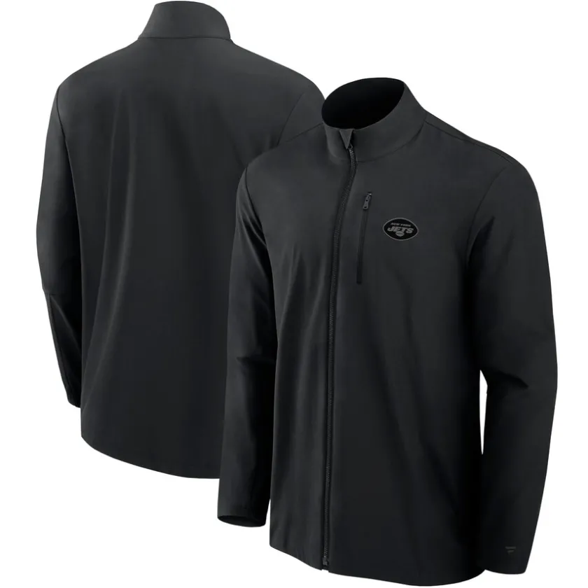 Jackets|Sweatshirts & Fleece^New York Jets Men's Fanatics Black Front Office Woven Full-Zip Jacket