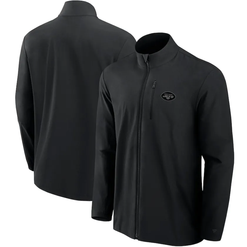 Jackets|Sweatshirts & Fleece^New York Jets Men's Fanatics Black Front Office Woven Full-Zip Jacket