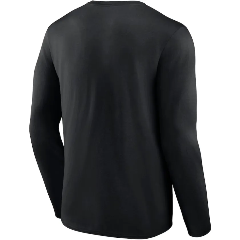 T-Shirts|Men^New York Jets Men's Fanatics Black Stat Sheet Long Sleeve T-Shirt
