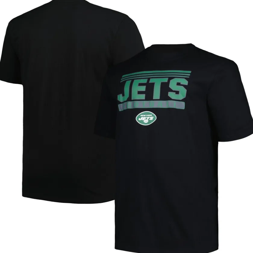 Big & Tall^New York Jets Men's Fanatics Black Big & Tall Pop T-Shirt
