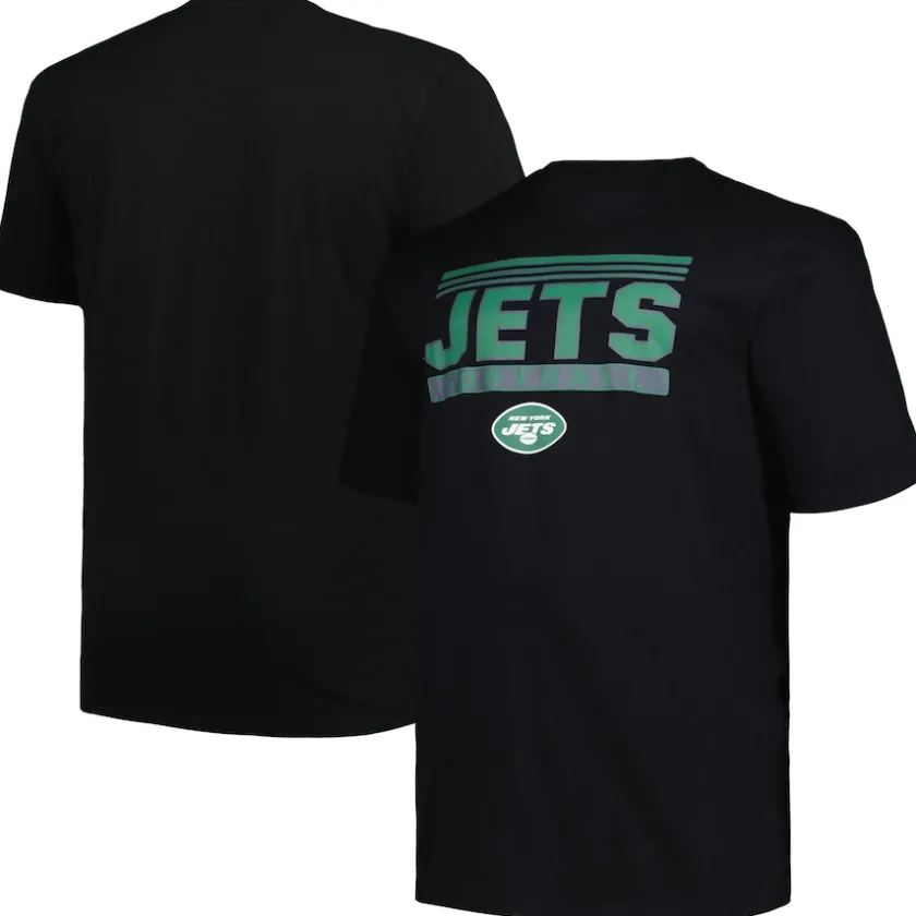 Big & Tall^New York Jets Men's Fanatics Black Big & Tall Pop T-Shirt