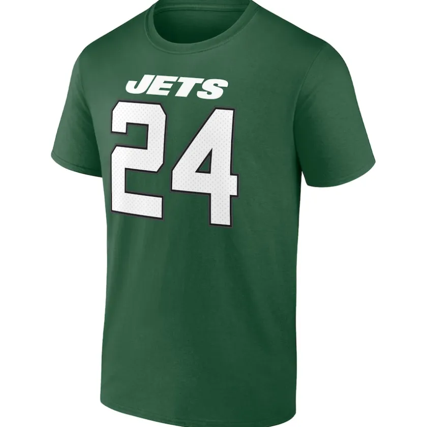T-Shirts|Men^New York Jets Men's Fanatics Darrelle Revis Green Retired Player Icon Name & Number T-Shirt
