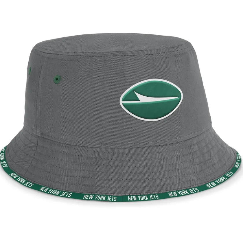 Hats|Men^New York Jets Men's Fanatics Graphite Backup Bucket Hat
