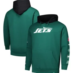 Big & Tall^New York Jets Men's Fanatics Green Big & Tall Patched Out Pullover Hoodie