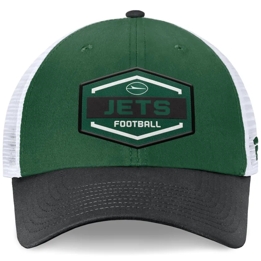 Hats|Men^New York Jets Men's Fanatics Green/Black Bench Trucker Adjustable Hat