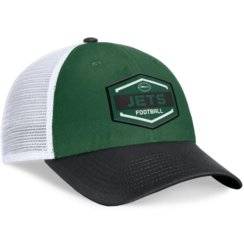Hats|Men^New York Jets Men's Fanatics Green/Black Bench Trucker Adjustable Hat