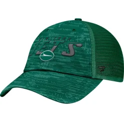 Adjustable^New York Jets Men's Fanatics Heather Green Challenge Trucker Adjustable Hat