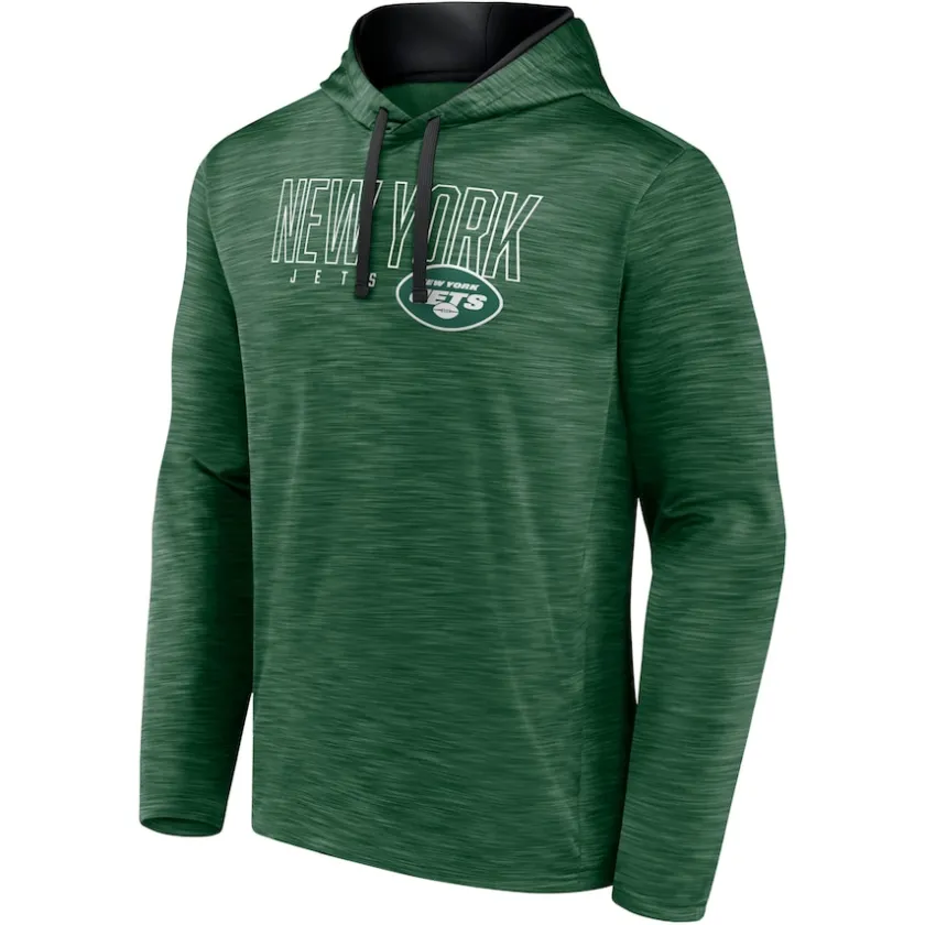 Sweatshirts & Fleece|Men^New York Jets Men's Fanatics Heather Green Hook And Ladder Pullover Hoodie