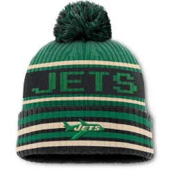 Knit^New York Jets Men's Fanatics Kelly Green/Black Blindside Cuffed Knit Hat With Pom