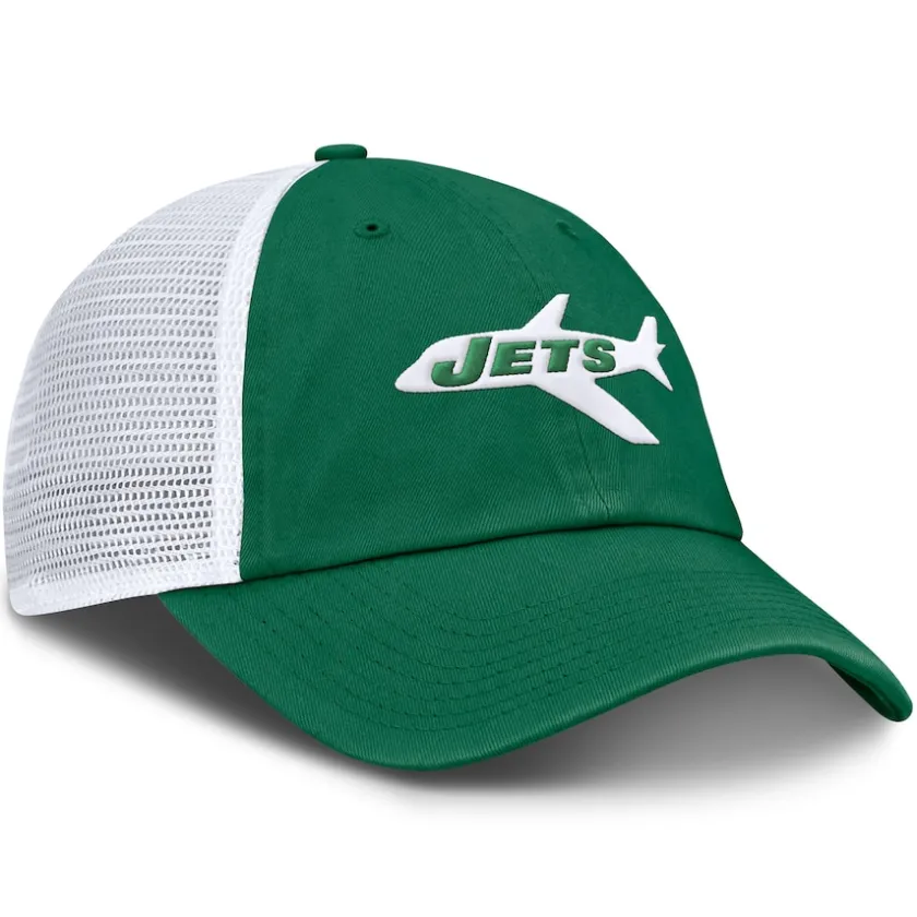 Adjustable^New York Jets Men's Fanatics Kelly Green/White Vintage Trucker Adjustable Hat