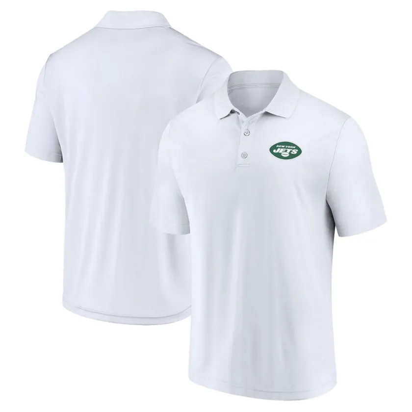 Polos^New York Jets Men's Fanatics White Component Polo