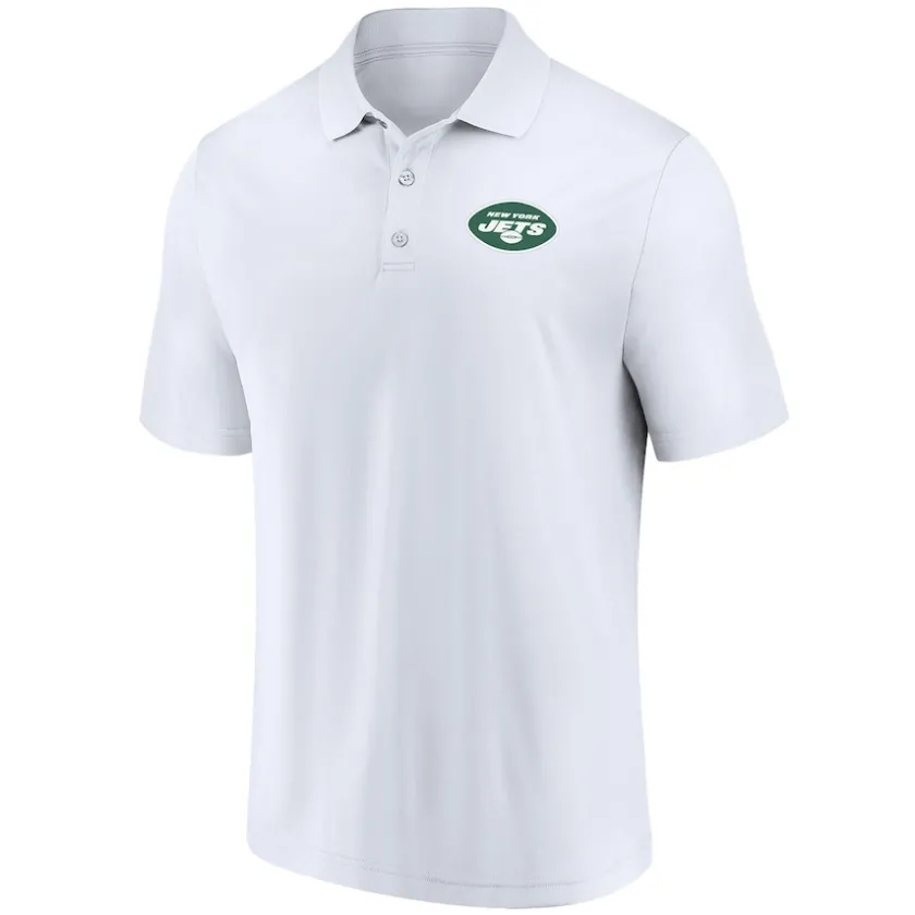 Polos^New York Jets Men's Fanatics White Component Polo