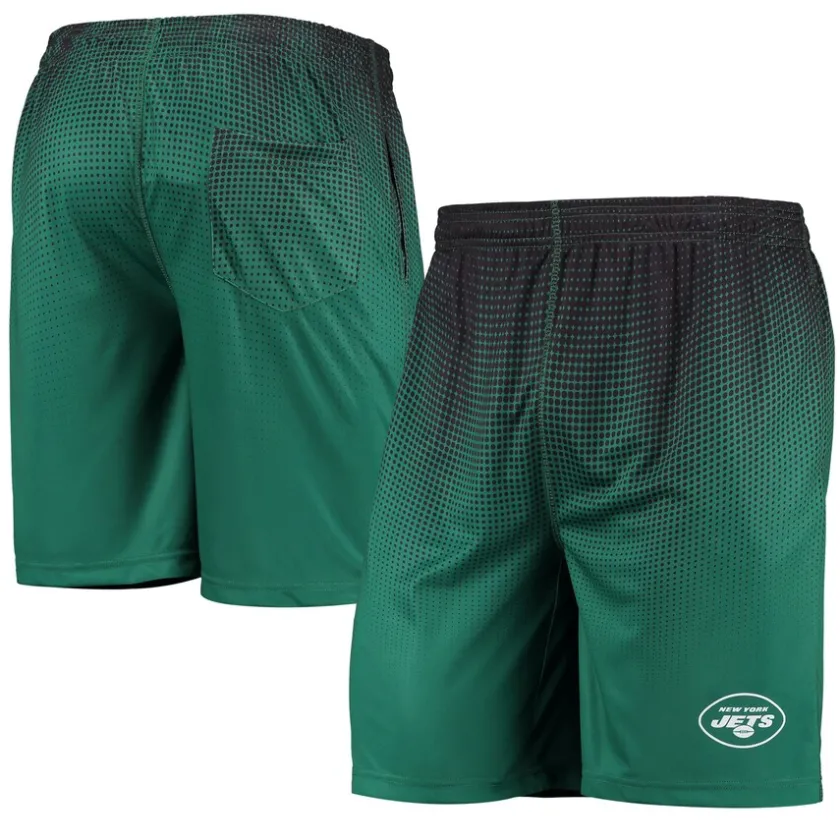 Shorts & Pants^New York Jets Men's FOCO Green/Black Pixel Gradient Training Shorts