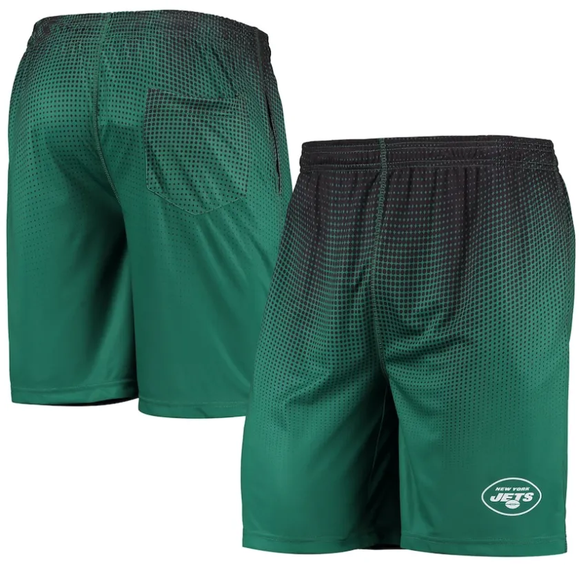 Shorts & Pants^New York Jets Men's FOCO Green/Black Pixel Gradient Training Shorts