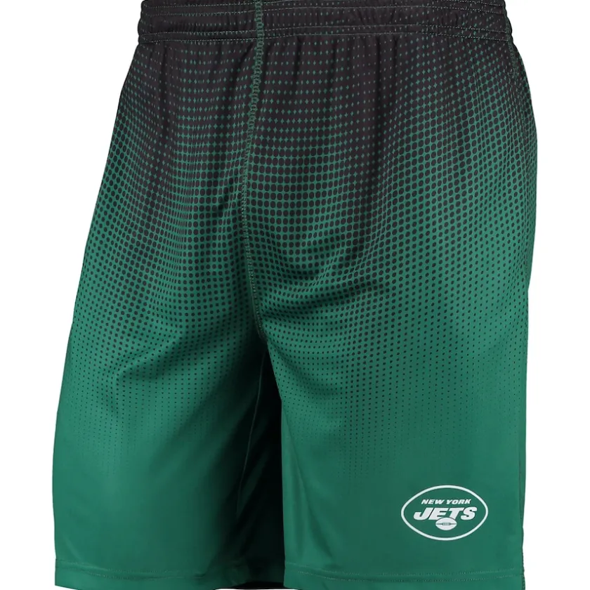 Shorts & Pants^New York Jets Men's FOCO Green/Black Pixel Gradient Training Shorts