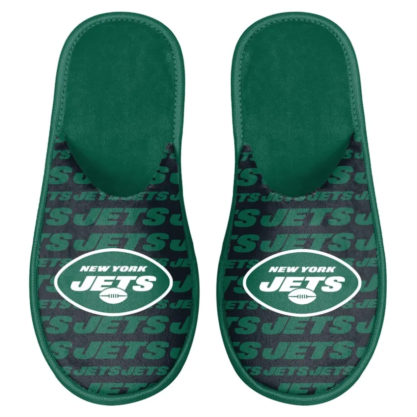 Shoes & Socks|Underwear & Sleepwear^New York Jets Men's FOCO Scuff Logo Slide Slippers