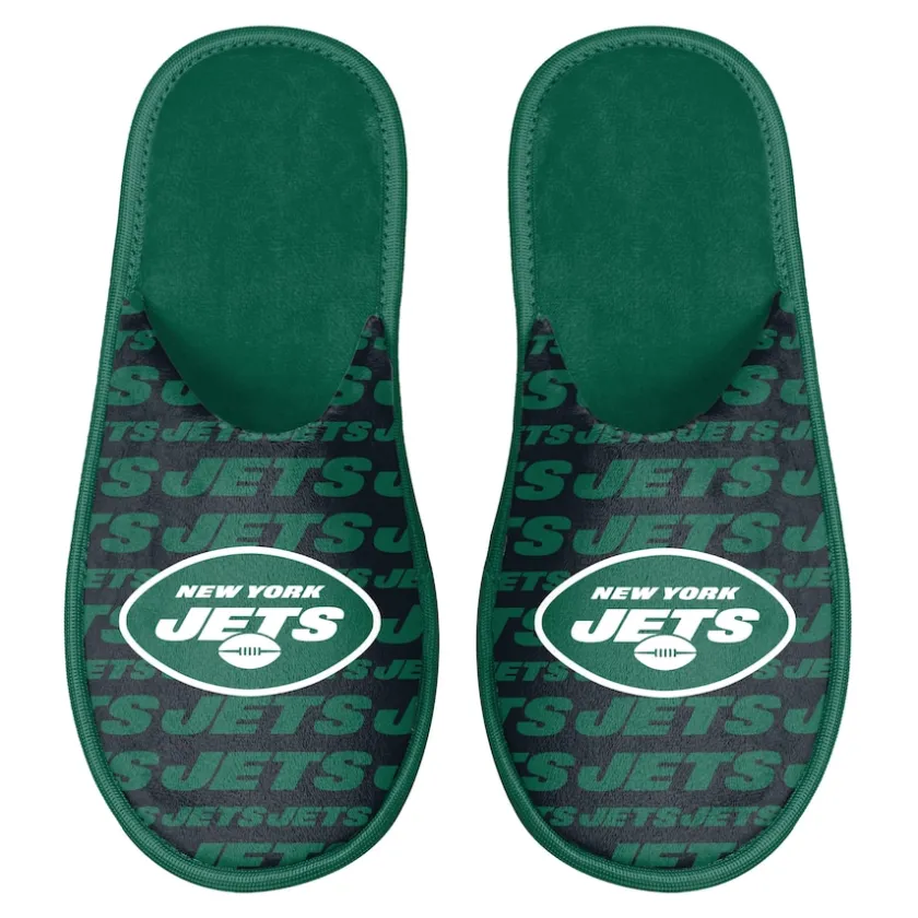 Shoes & Socks|Underwear & Sleepwear^New York Jets Men's FOCO Scuff Logo Slide Slippers