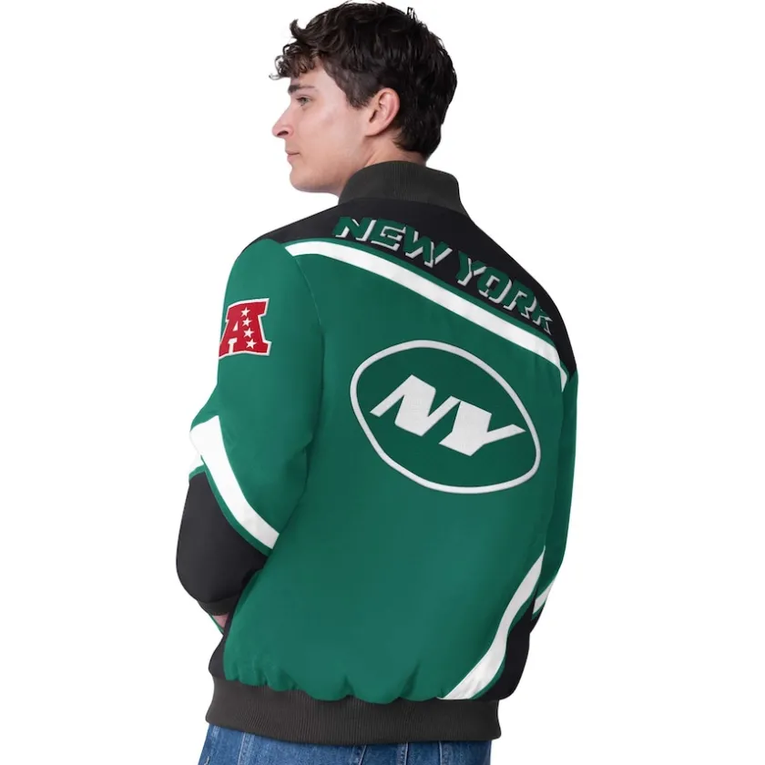 Jackets^New York Jets Men's G-III Extreme Green Maximum Racing Full-Zip Jacket