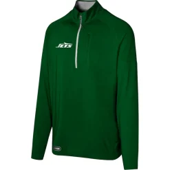 Jackets^New York Jets Men's Green Grind Iron Quarter-Zip Top