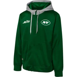 Jackets^New York Jets Men's Green Replay Fashion Graphic Full-Zip Hoodie Jacket