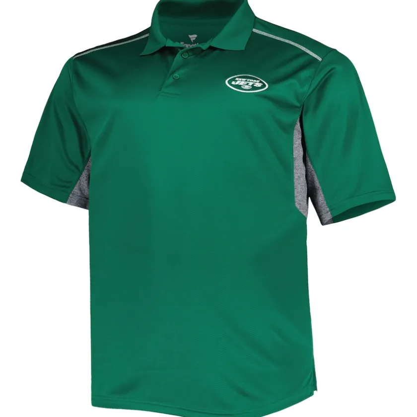 Big & Tall^New York Jets Men's Green Big & Tall Team Color Polo