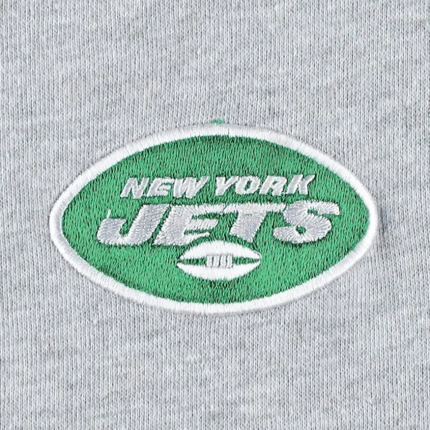 Big & Tall^New York Jets Men's Heather Gray Big & Tall Fleece Raglan Full-Zip Hoodie Jacket