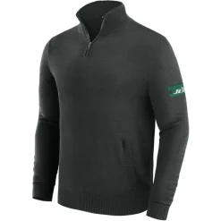 Jackets|Sweatshirts & Fleece^New York Jets Men's J. Palmer Black Franchise Quarter-Zip Sweater