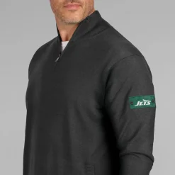 Jackets|Sweatshirts & Fleece^New York Jets Men's J. Palmer Black Franchise Quarter-Zip Sweater