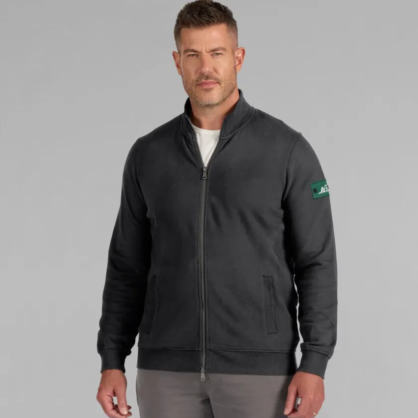 Sweaters & Dress Shirts|Sweatshirts & Fleece^New York Jets Men's J. Palmer Black QB1 Full-Zip Sweatshirt
