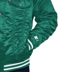 Jackets^New York Jets Men's Levi’s X Starter Green Silver Tab Trucker Full-Snap Jacket