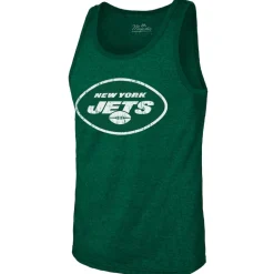 Tank Tops^New York Jets Men's Majestic Threads Aaron Rodgers Green Name & Number Tri-Blend Tank Top