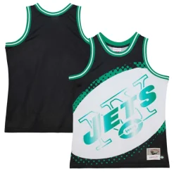 Tank Tops^New York Jets Men's Mitchell & Ness Black Big Face 7.0 Fashion Tank Top