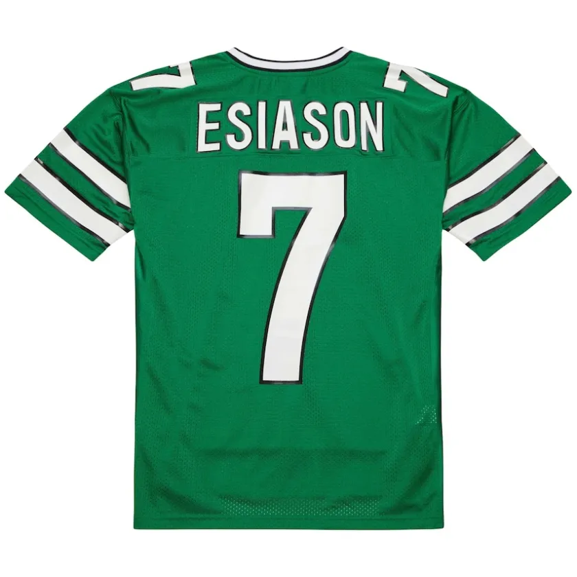Authentic|Throwback^New York Jets Men's Mitchell & Ness Boomer Esiason Kelly Green 1993 Authentic Retired Player Pocket Jersey