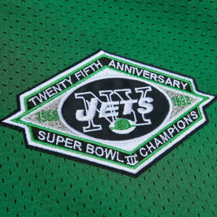 Authentic|Throwback^New York Jets Men's Mitchell & Ness Boomer Esiason Kelly Green 1993 Authentic Retired Player Pocket Jersey